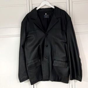 Used genuine lamb leather blazer jacket made in Morocco!